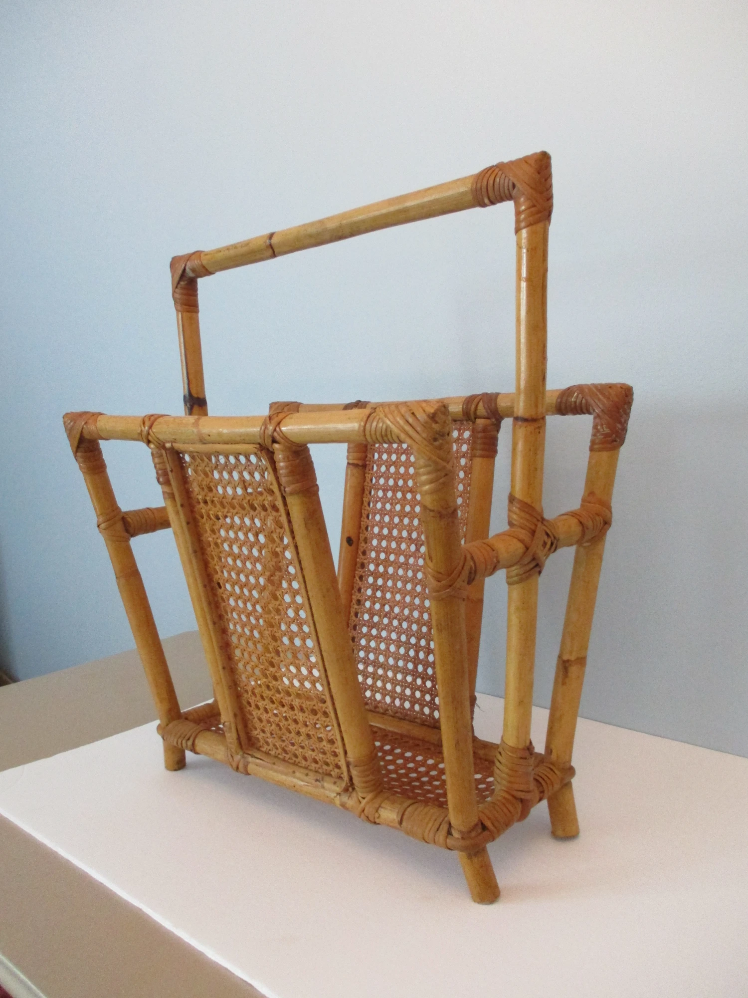 Vintage Bamboo And Rattan Magazine Rack 5 Vintage Bamboo And Rattan Magazine Rack - Image 5