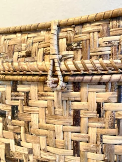 Vintage Bamboo Rattan Footed Large Lidded Basket 17 Vintage Bamboo Rattan Footed Large Lidded Basket -Chairish Shop vintage bamboo rattan footed large lidded basket 3090 scaled