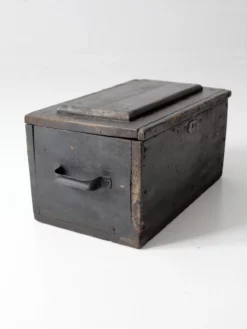 Vintage Black Wooden Tool Box 19 Vintage Black Wooden Tool Box -Chairish Shop vintage black wooden tool box 2113