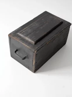 Vintage Black Wooden Tool Box 18 Vintage Black Wooden Tool Box -Chairish Shop vintage black wooden tool box 3353