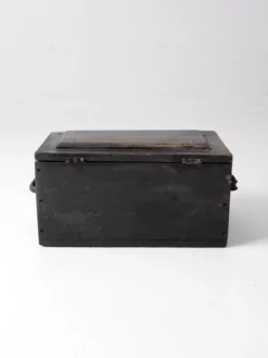 Vintage Black Wooden Tool Box 17 Vintage Black Wooden Tool Box -Chairish Shop vintage black wooden tool box 7303