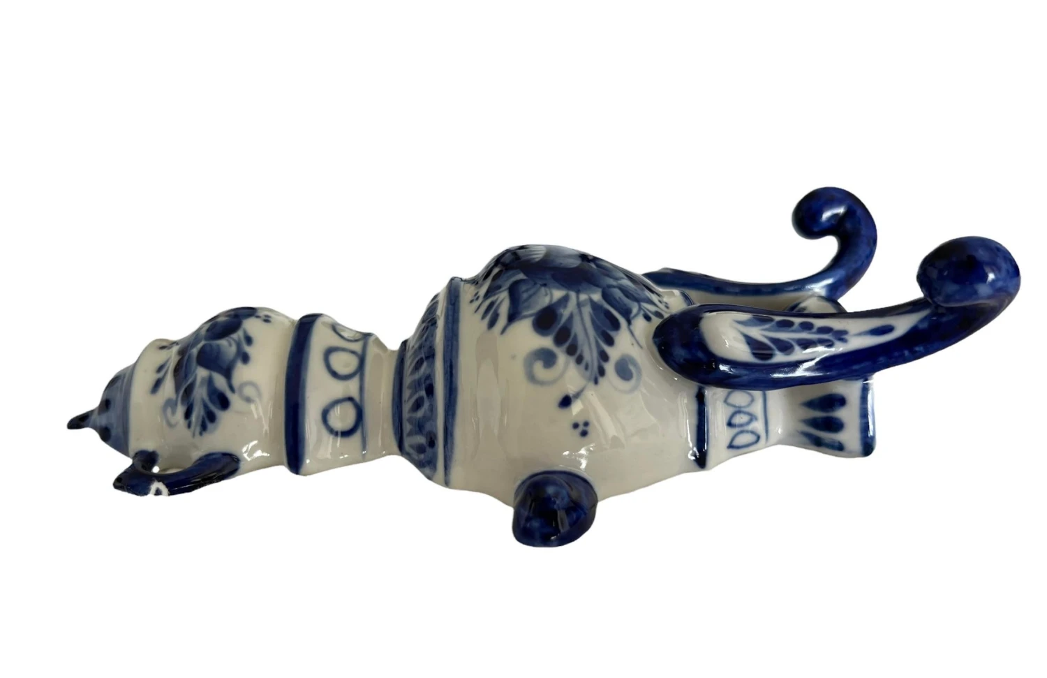 Vintage Blue And White Porcelain Wall Hook Coat Hanger Blue & White Double Hook 4 Vintage Blue And White Porcelain Wall Hook Coat Hanger Blue & White Double Hook - Image 4