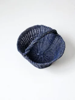 Vintage Blue Harvest Basket -Chairish Shop vintage blue harvest basket 0108