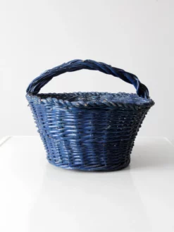 Vintage Blue Harvest Basket -Chairish Shop vintage blue harvest basket 1436