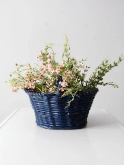 Vintage Blue Harvest Basket -Chairish Shop vintage blue harvest basket 7426