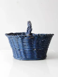 Vintage Blue Harvest Basket -Chairish Shop vintage blue harvest basket 9778
