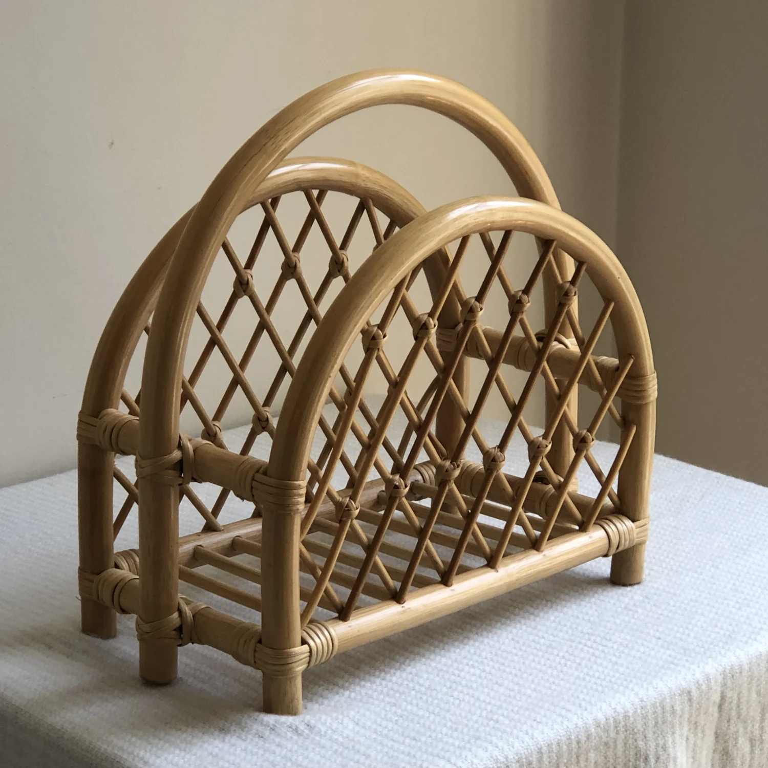 Vintage Boho Bamboo Magazine Rack 4 Vintage Boho Bamboo Magazine Rack - Image 4