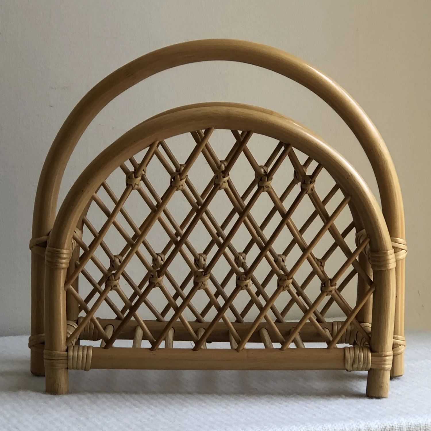Vintage Boho Bamboo Magazine Rack 3 Vintage Boho Bamboo Magazine Rack - Image 3