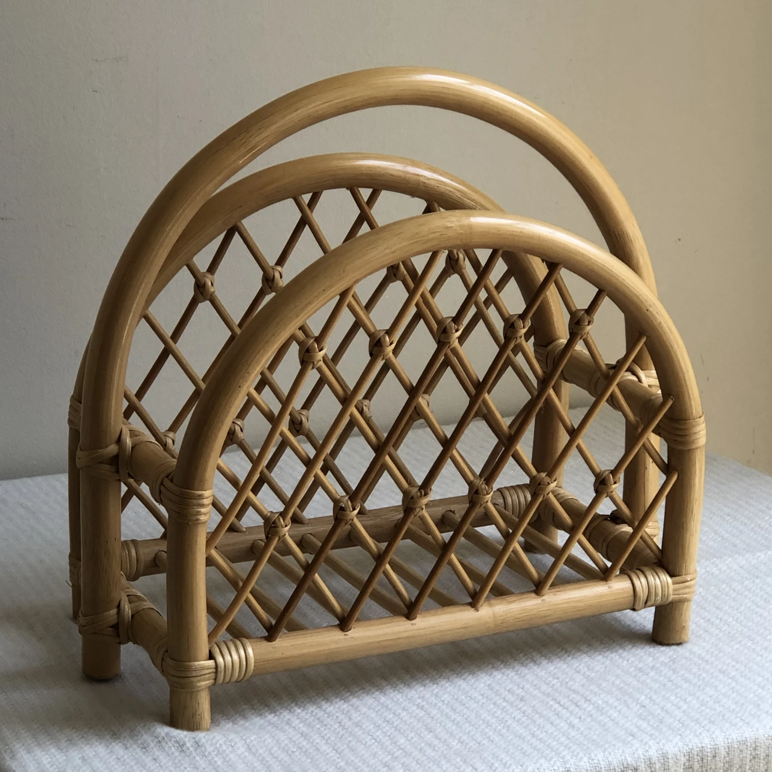 Vintage Boho Bamboo Magazine Rack 6 Vintage Boho Bamboo Magazine Rack - Image 6