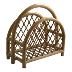 Vintage Boho Bamboo Magazine Rack