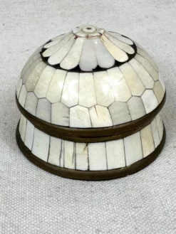 Vintage Brass & Stone Box -Chairish Shop vintage brass and stone box 6053 scaled