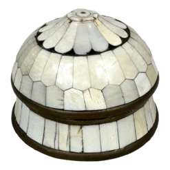 Vintage Brass & Stone Box