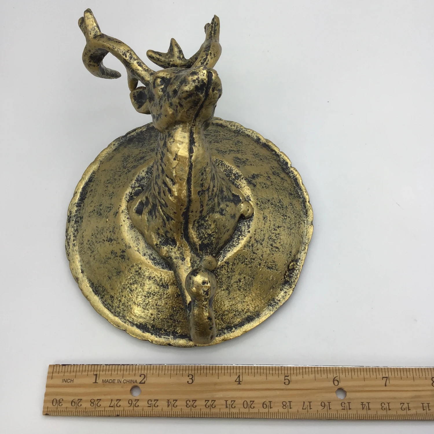 Vintage Brass Deer Head Wall Hooks - Set Of 2 9 Vintage Brass Deer Head Wall Hooks - Set Of 2 - Image 9