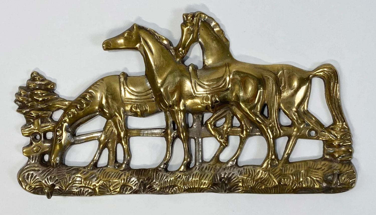 Vintage Brass Horse Motif Wall Hook 7 Vintage Brass Horse Motif Wall Hook - Image 7