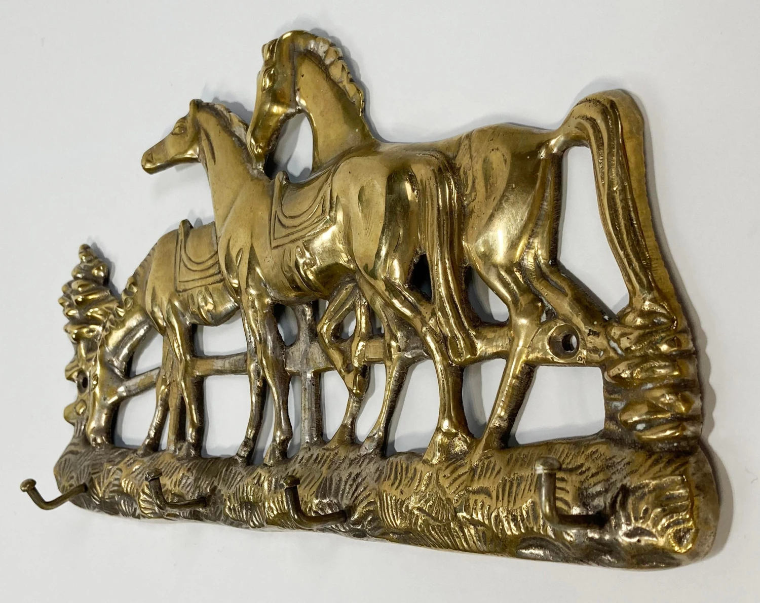 Vintage Brass Horse Motif Wall Hook 5 Vintage Brass Horse Motif Wall Hook - Image 5