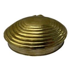 Vintage Brass Shell Trinket Box