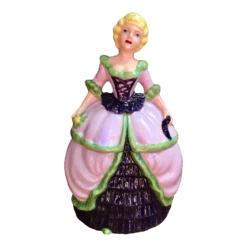 Vintage Ceramic Lady Trinket Box