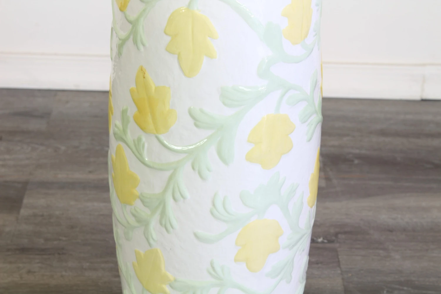 Vintage Ceramic Umbrella Stand With Floral Motif 3 Vintage Ceramic Umbrella Stand With Floral Motif - Image 3