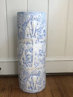 Vintage Ceramic Umbrella Stand With Jungle Scene -Chairish Shop vintage ceramic umbrella stand with jungle scene 7758
