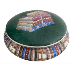 Vintage Chinoiserie Porcelain Covered Trinket Box