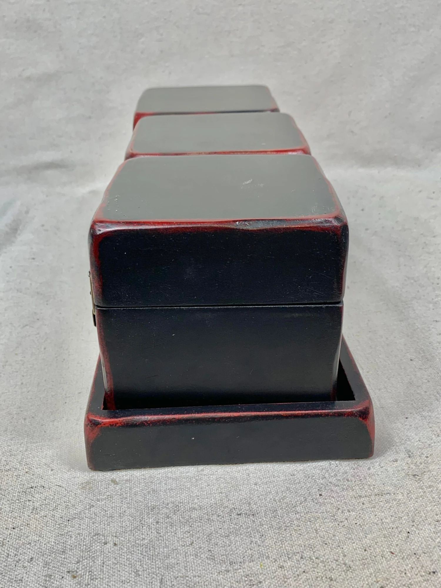 Vintage Chinoiserie Style Boxes With Tray-Four Pieces 4 Vintage Chinoiserie Style Boxes With Tray-Four Pieces - Image 4