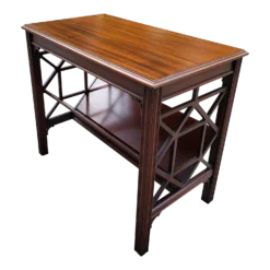 Vintage Chippendale Style Mahagony Book Rack Occasional Table