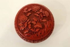 Vintage Cinnabar Red Small Lidded With Blue Enameled Lining Decorative Box -Chairish Shop vintage cinnabar red small lidded with blue enameled lining decorative box 5323