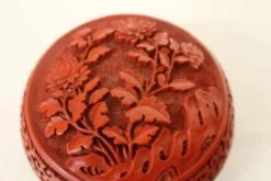 Vintage Cinnabar Red Small Lidded With Blue Enameled Lining Decorative Box -Chairish Shop vintage cinnabar red small lidded with blue enameled lining decorative box 9157