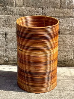 Vintage Coastal Pencil Reed Tall Basket -Chairish Shop vintage coastal pencil reed tall basket 5755 scaled