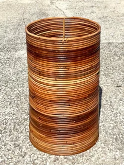 Vintage Coastal Pencil Reed Tall Basket -Chairish Shop vintage coastal pencil reed tall basket 9083