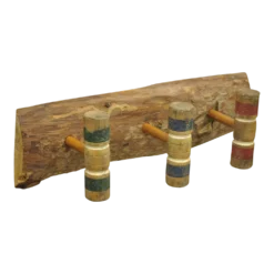 Vintage Croquet Mallet Repurposed Wall Hook Hat Rack Shelf Holder