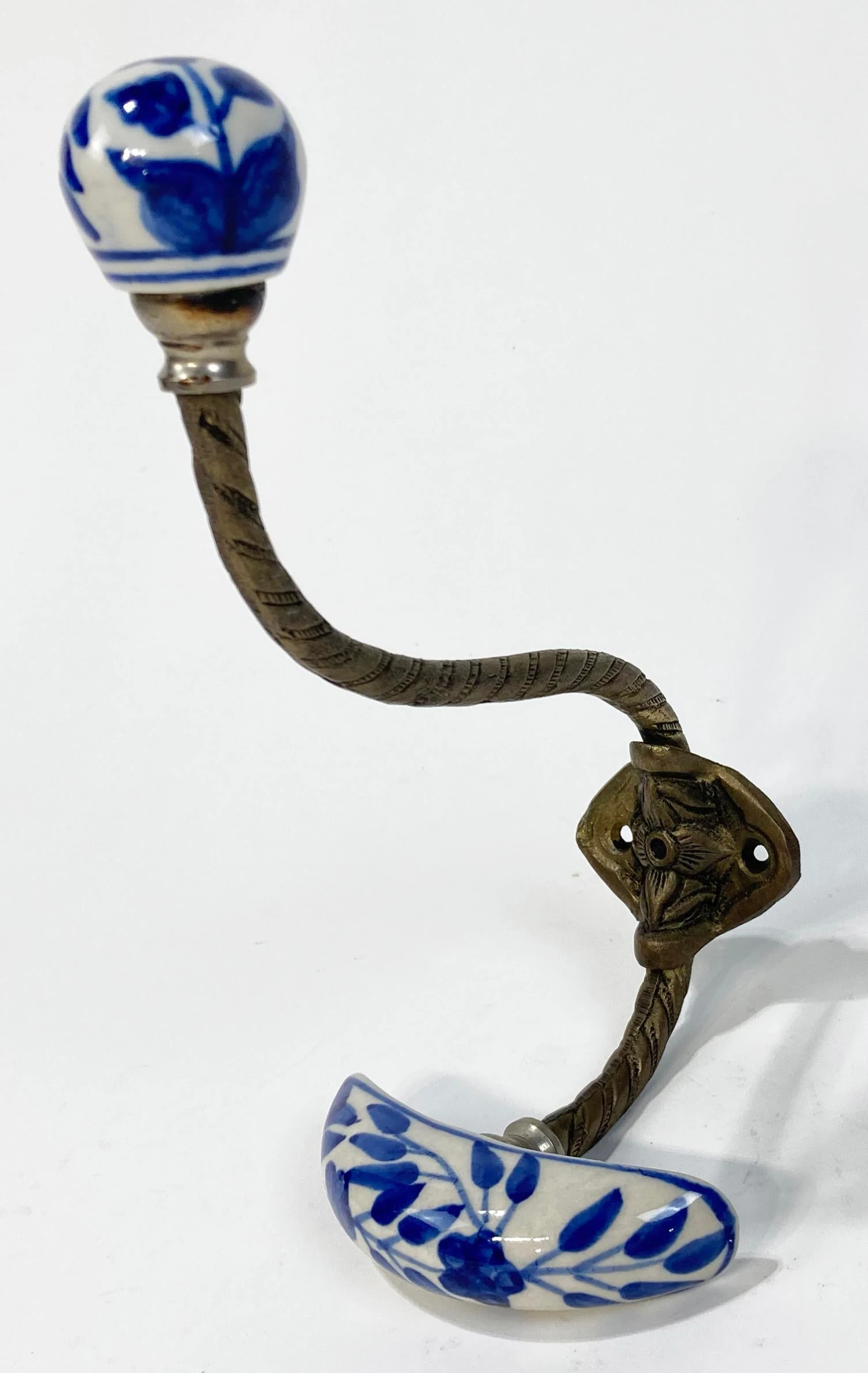 Vintage Delft Style Hat Or Coat Wall Hook 2 Vintage Delft Style Hat Or Coat Wall Hook - Image 2