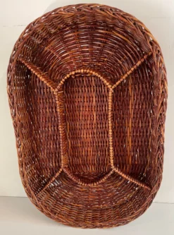 Vintage Divided Wicker Basket -Chairish Shop vintage divided wicker basket 8042 scaled