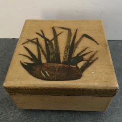 Vintage Duck Decoy Footed Box 19 Vintage Duck Decoy Footed Box -Chairish Shop vintage duck decoy footed box 0666