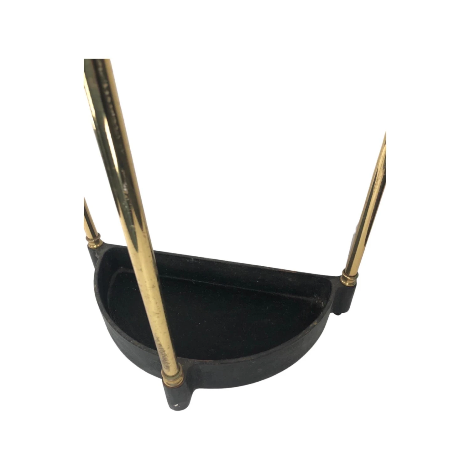 Vintage English Brass And Cast Iron Umbrella Stand 6 Vintage English Brass And Cast Iron Umbrella Stand - Image 6