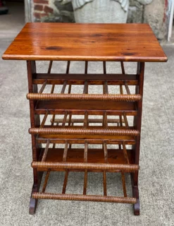 Vintage Farmhouse Pine Turned Spindle Magazine Record Rack Holder -Chairish Shop vintage farmhouse pine turned spindle magazine record rack holder 8400