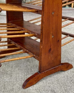 Vintage Farmhouse Pine Turned Spindle Magazine Record Rack Holder -Chairish Shop vintage farmhouse pine turned spindle magazine record rack holder 9823