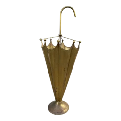 Vintage French Brass Umbrella Stand