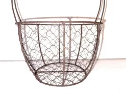 Vintage French Deco Iron Wire Egg Basket -Chairish Shop vintage french deco iron wire egg basket 4834 scaled
