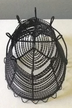 Vintage French Farm Wire Basket With Feet & Swivel Handle -Chairish Shop vintage french farm wire basket with feet and swivel handle 3509