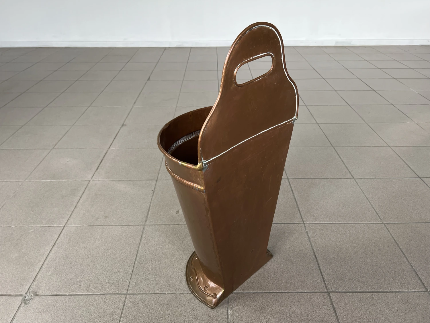 Vintage French Patinated Copper Umbrella Stand/Stick Holder 8 Vintage French Patinated Copper Umbrella Stand/Stick Holder - Image 8