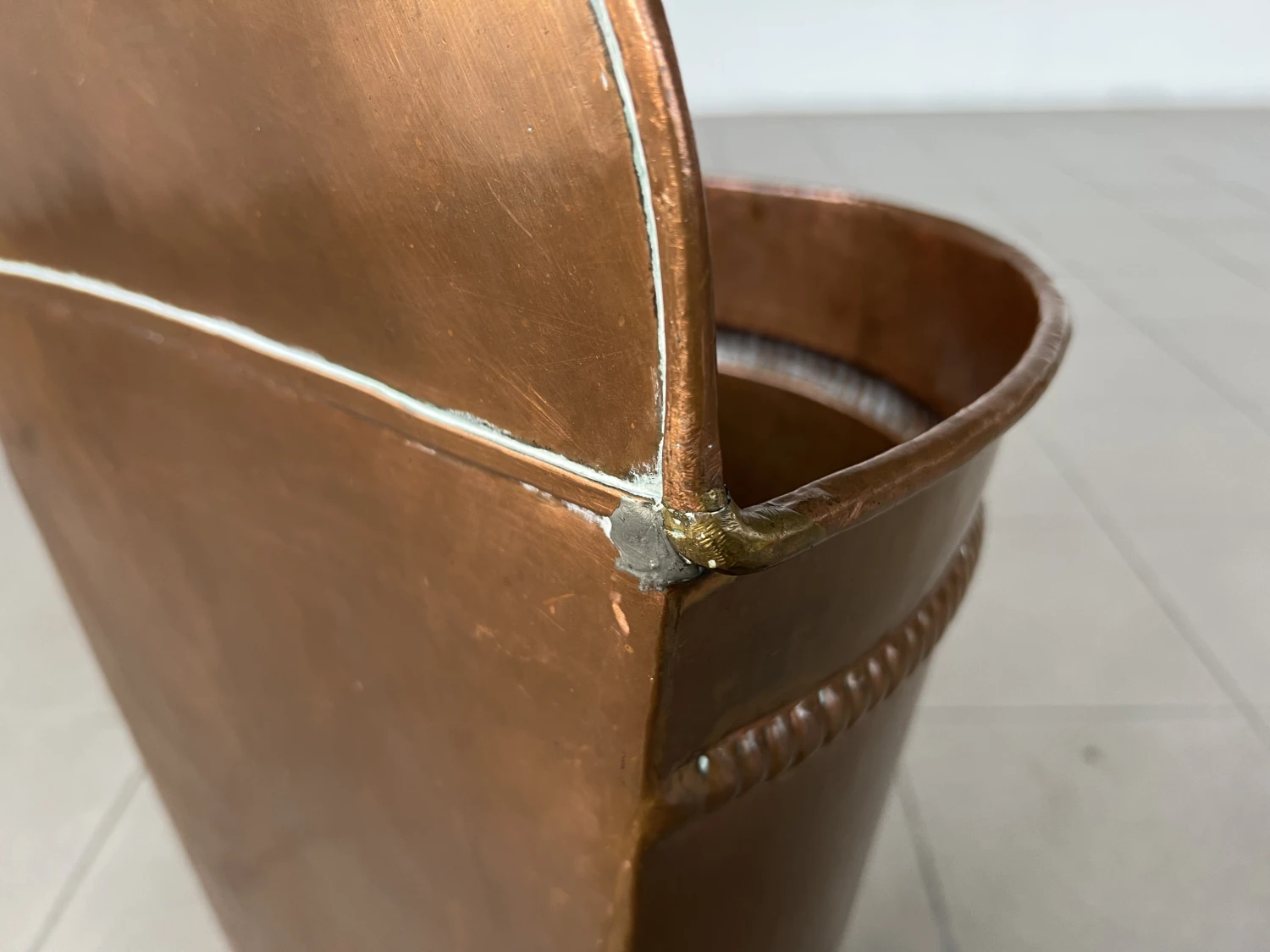 Vintage French Patinated Copper Umbrella Stand/Stick Holder 10 Vintage French Patinated Copper Umbrella Stand/Stick Holder - Image 10