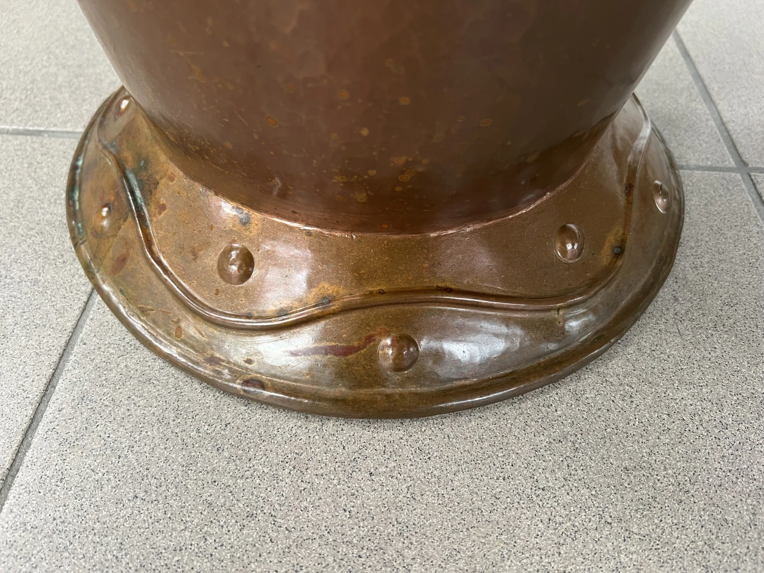 Vintage French Patinated Copper Umbrella Stand/Stick Holder 2 Vintage French Patinated Copper Umbrella Stand/Stick Holder - Image 2