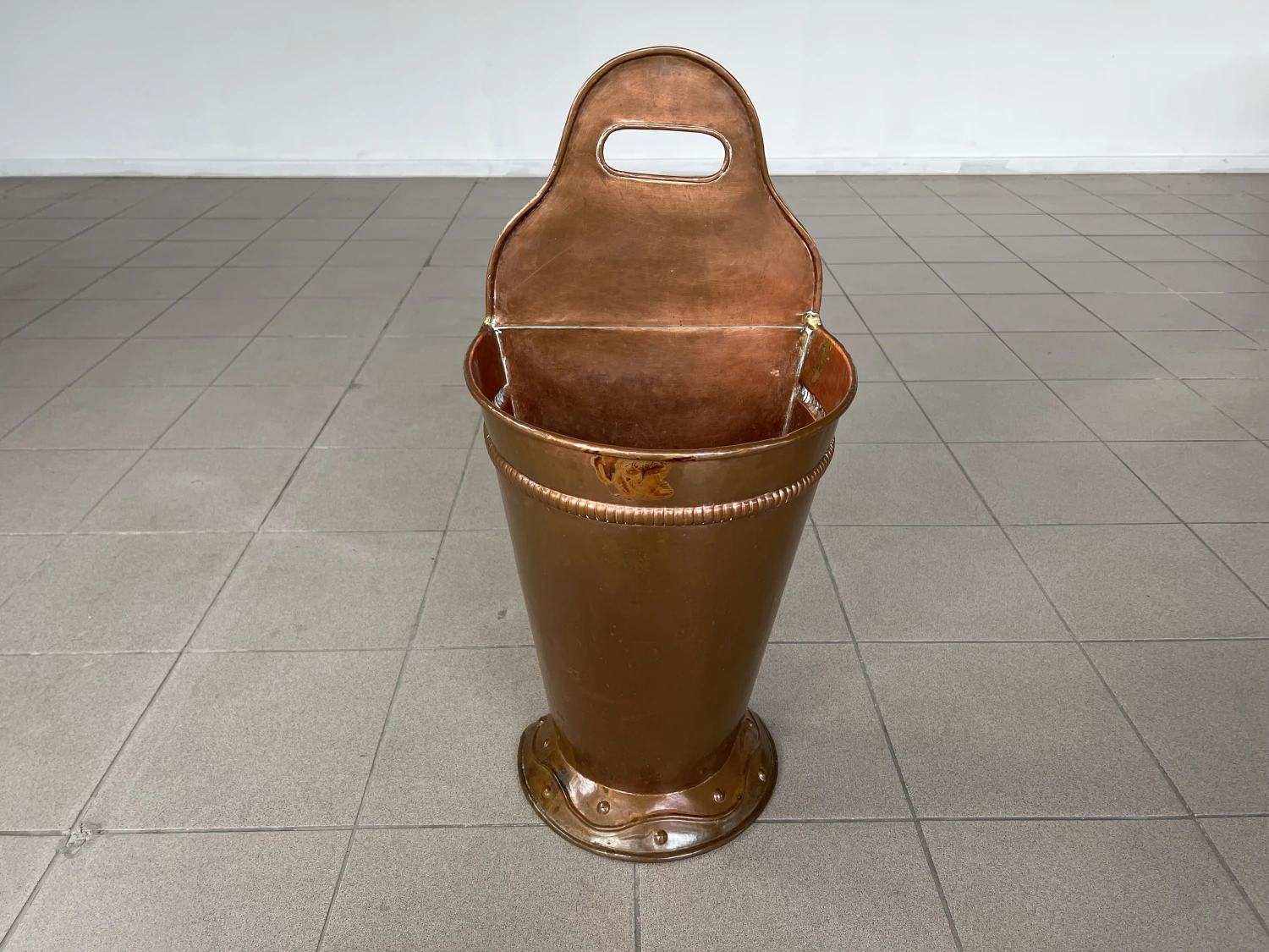 Vintage French Patinated Copper Umbrella Stand/Stick Holder 3 Vintage French Patinated Copper Umbrella Stand/Stick Holder - Image 3