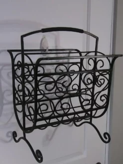 Vintage French Styled Wrought Iron Magazine Rack -Chairish Shop vintage french styled wrought iron magazine rack 4862