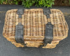 Vintage French Wicker Laundry Basket Linen Trunk -Chairish Shop vintage french wicker laundry basket linen trunk 0866 scaled