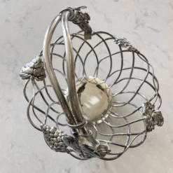 Vintage Godinger Wire Silver Plate Basket -Chairish Shop vintage godinger wire silver plate basket 7063