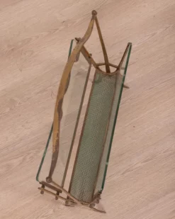 Vintage Golden Brass And Glass Magazine Rack From Maison Baguès 12 Vintage Golden Brass And Glass Magazine Rack From Maison Baguès -Chairish Shop vintage golden brass and glass magazine rack from maison bagues 6323