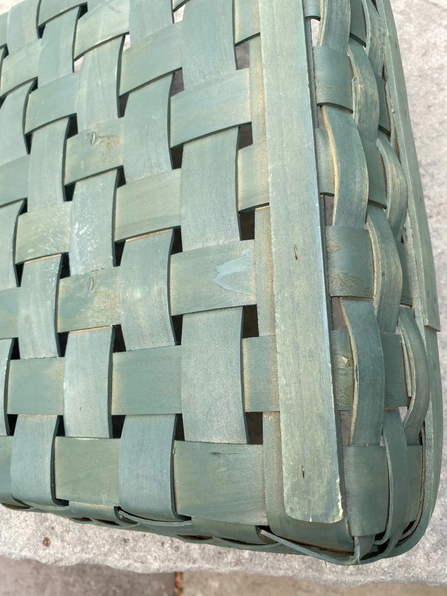 Vintage Green Nesting Harvest Baskets - Set Of 2 8 Vintage Green Nesting Harvest Baskets - Set Of 2 - Image 8