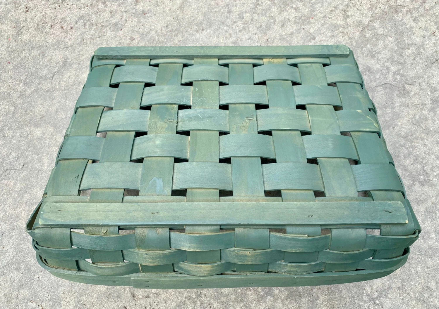 Vintage Green Nesting Harvest Baskets - Set Of 2 7 Vintage Green Nesting Harvest Baskets - Set Of 2 - Image 7